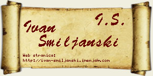 Ivan Smiljanski vizit kartica